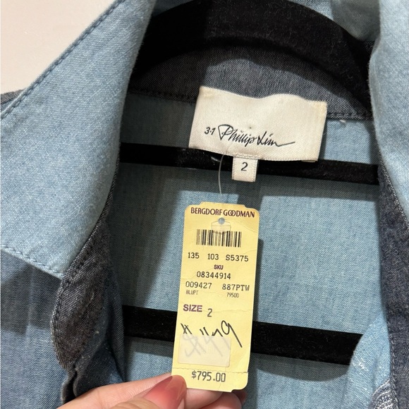 NWT Vintage 3.1 Phillip Lim Blue Patchwork Jumpsuit - Picture 6 of 8